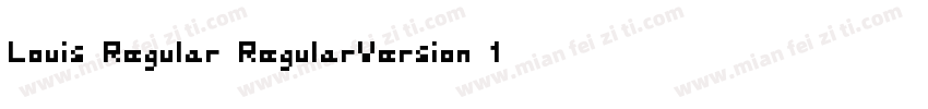 Louis Regular RegularVersion 1306字体转换